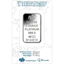 Lingot de Platine 1 Once Pamp