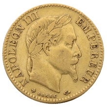 10 Francs Or 1865 Napoléon III Tête Laurée BB