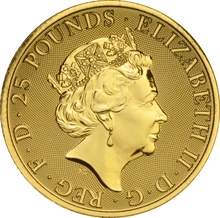 Pièce Queen's Beasts Or 1/4 Once 2018 Licorne d'Ecosse