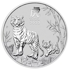 Pièce Perth Mint Lunar Argent 1 Once 2022 Année du Tigre