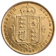 Pièce Demi Souverain Or Victoria Tête Jubilée (Écusson)