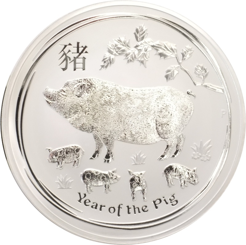 Année du Cochon Argent 1 Kg 2019 Perth Mint Lunar