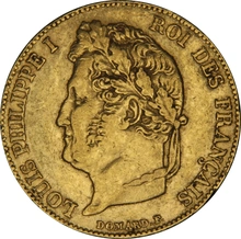 Pièce 20 Francs Or 1844 Louis-Philippe A
