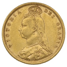 Demi Souverain Or 1892 Victoria Tête Jubilée (Écusson)