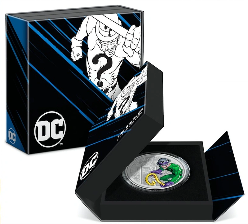 Pièce DC Villains The Riddler Argent 1 Once 2023 en Boîte