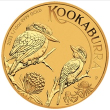 Pièce d'or Kookaburra australien de dixième once 2023
