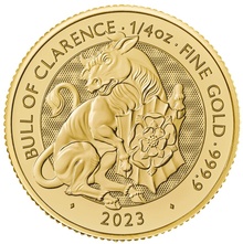 2023 Taureau de Clarence Collection Tudor Beasts Pièce d'Or de 1/4 Once