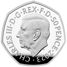 Pièce 50 Pence Harry Potter Argent 2023 25ème Anniversaire Dumbledore BE en Boîte