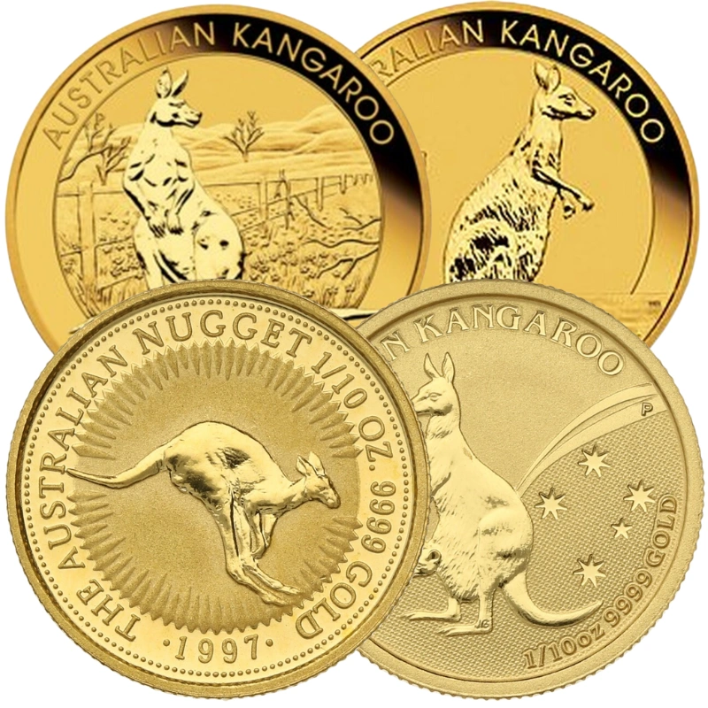 Pièce Kangourou Or 1/10 Once Notre Choix