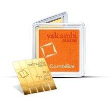 Lingot d'or Combibar 20 x 1 gramme - Valcambi
