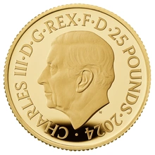 Pièce Royal Mint Lunar Or 1/4 Once 2024 Année du Dragon en Boîte