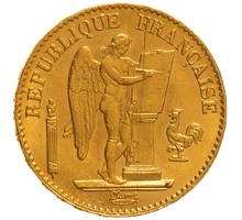 Pièce 20 Francs Or 1875 Génie A