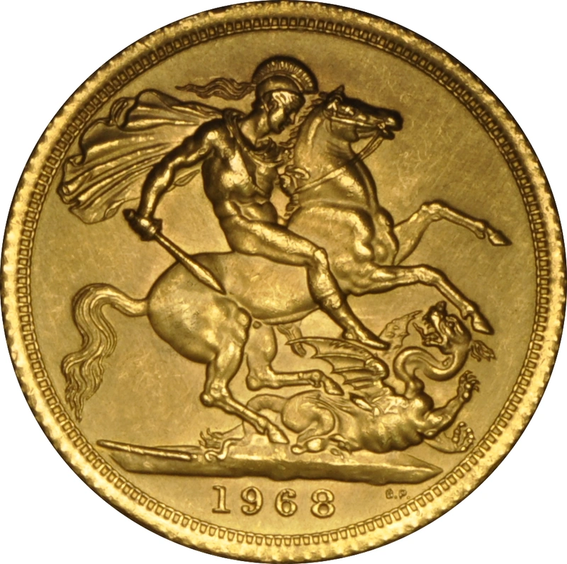 Pièce Souverain Or 1968 50 Ans Anniversaire