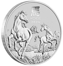 Pièce Perth Mint Lunar Argent 1 Once 2026 Année du Cheval