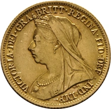 Pièce Demi Souverain Or 1899