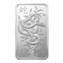 Lingot d'Argent 1 Once Pamp 2025 Année du Serpent
