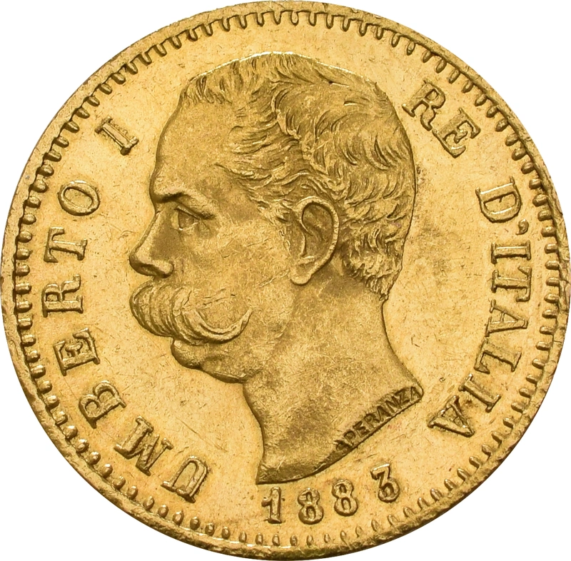 Pièce 20 Lire Or Italienne Umberto I