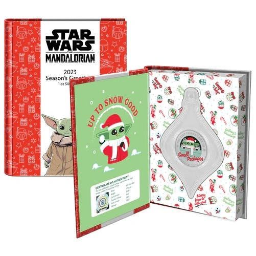 Pièce Star Wars Argent 1 Once 2023 Meilleurs Vœux en Boîte