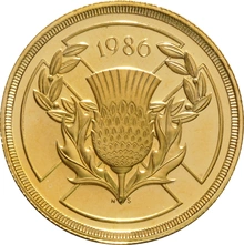 Pièce Double Souverain Or 1986 Jeux du Commonwealth en Boîte