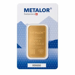 Lingot d'Or 1 Once Metalor