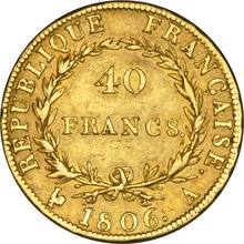 40 Francs Or Napoléon I Tête Nue (1804-1807)