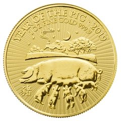 Pièce Royal Mint Lunar Or 1 Once 2019 Année du Cochon