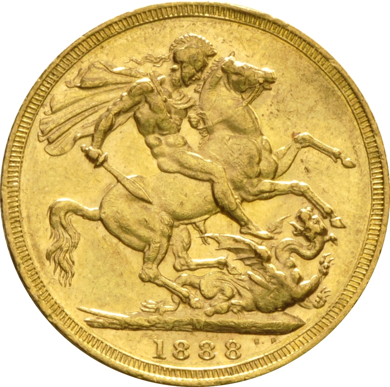 Pièce Souverain Or 1888 Victoria Tête Jubilée (M)