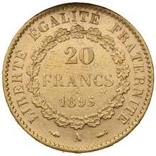 Pièce 20 Francs Or 1895 Génie A