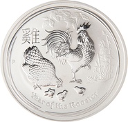 Collection Perth Mint Lunar de 10 onces en argent - 2017 Année du coq