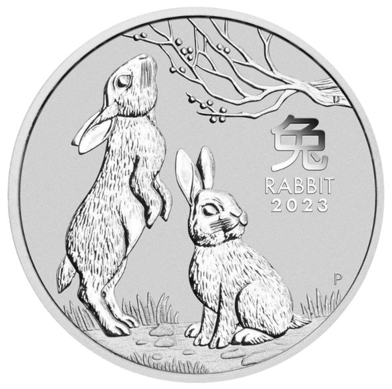 2023 2oz Australian Lunar Year of the Rabbit Silver Coin