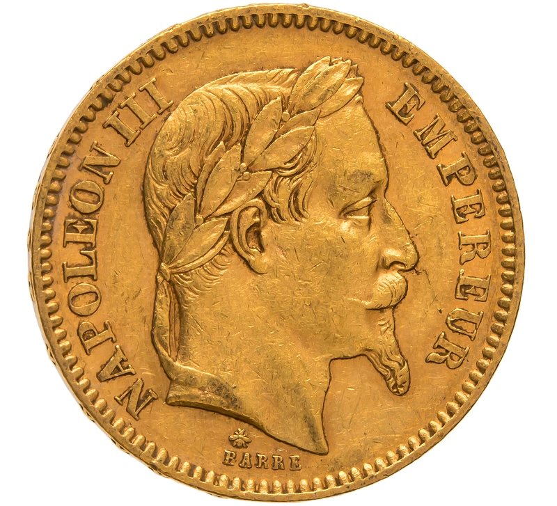 Pièce 20 Francs Or Napoléon III Tête Laurée 1863 A