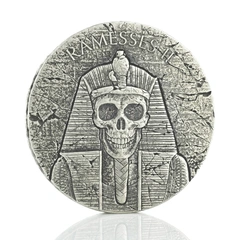 Pièce Reliques Égyptien Ramsès II Post Mortem Argent 2 Onces