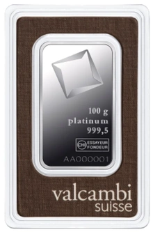 Lingot de Platine 100g Valcambi