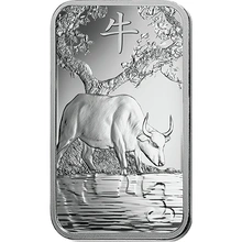 Lingot d'Argent 1 Once Pamp 2021 Année du Boeuf