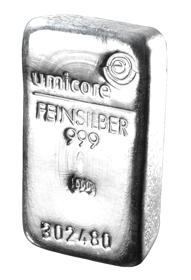 Lingot d'Argent 500g Umicore