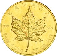 Pièce Maple Leaf Or 1 Once 1980