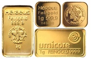 Lingot d'or de 1 gramme - notre choix (occasion)