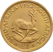 1952 1 £ Afrique du Sud George VI