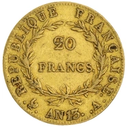 Pièce 20 Francs Or Napoléon I Tète Nue An13 A