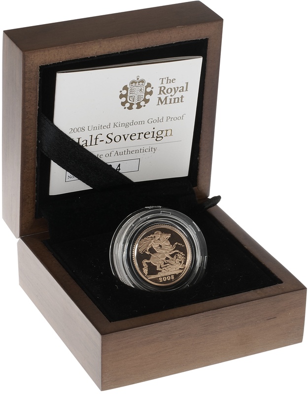 Gold Proof 2008 Half Sovereign Boxed