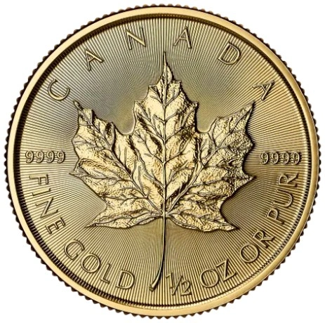 Pièce Maple Leaf Or 1/2 Once 2025