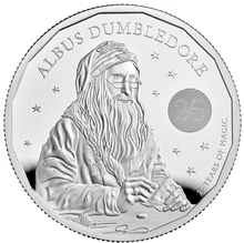 Pièce Harry Potter Argent 2 Onces 2023 25ème Anniversaire Dumbledore BE en Boîte