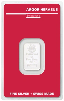 Lingot d'Argent 5g Argor-Heraeus