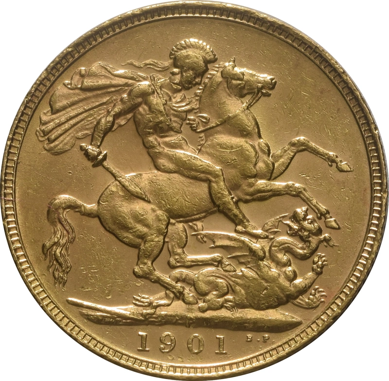 1901 Gold Sovereign Coin Queen Victoria Old Head Perth
