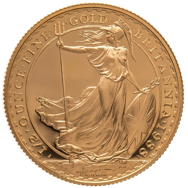Pièce Britannia Or 1/2 Once 1988 BE