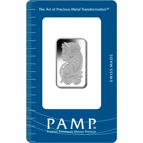20g Platinum Bar PAMP Lady Fortuna Minted