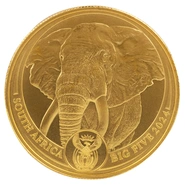 Pièce Éléphant Or 1 Once Série Big Five 2024