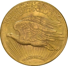 Pièce 20 Dollars Or US Double Eagle St Gaudens