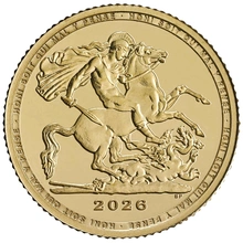 Pièce Quart Souverain Or 2026