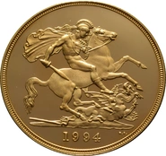 1994 - Pièce d'Or de 5 £ (Quintuple Souverain)